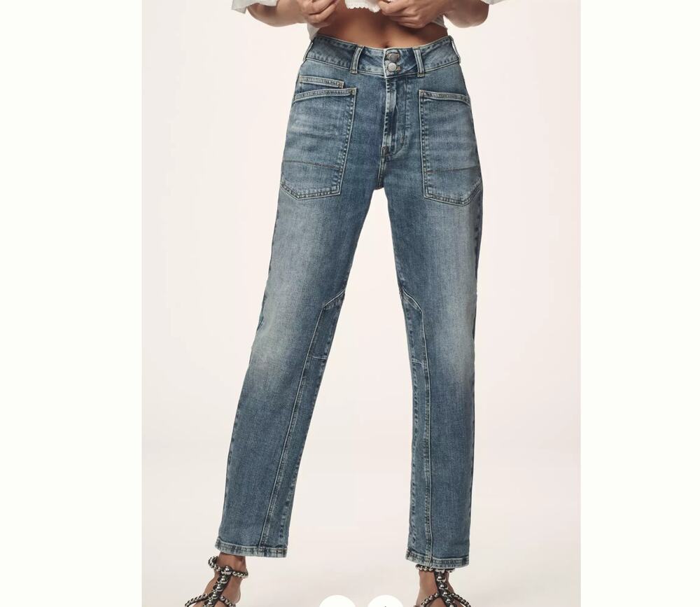 Pilcro Wanderer Mid Rise Relaxed Jeans Women's Size 26